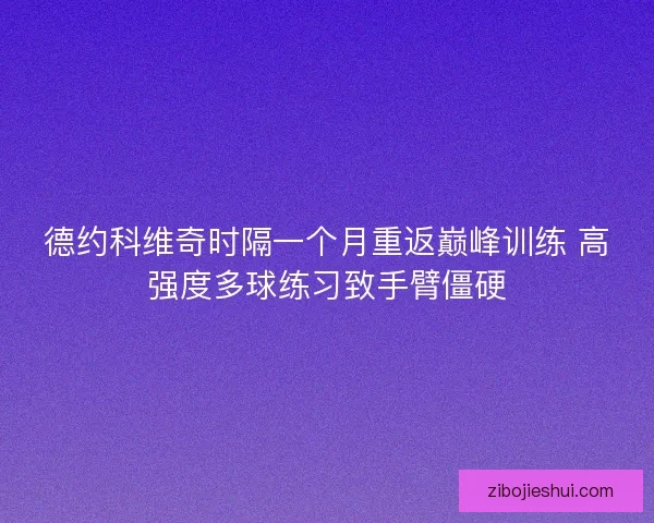 德约科维奇时隔一个月重返巅峰训练 高强度多球练习致手臂僵硬