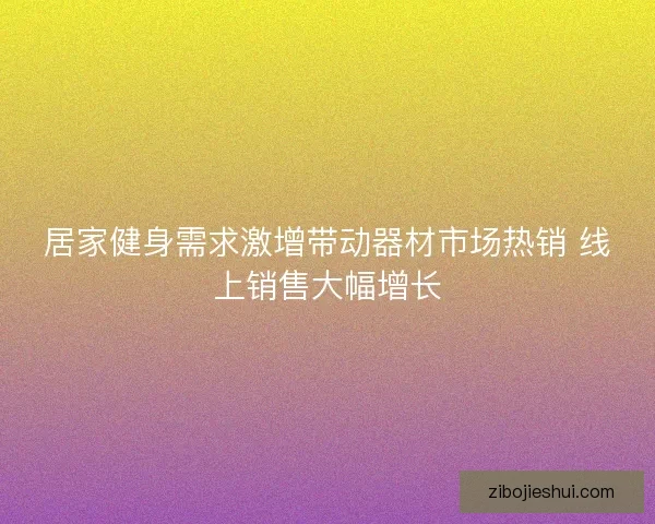居家健身需求激增带动器材市场热销 线上销售大幅增长 居家健身需求激增带动器材市场热销 线上销售大幅增长