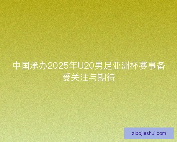 中国承办2025年U20男足亚洲杯赛事备受关注与期待